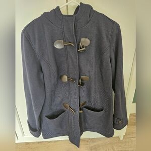 Market & Spruce Dark Blue Toggle Utility Jacket